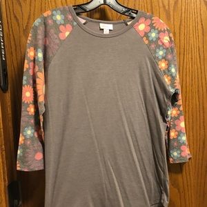Lularoe “Randy” three-quarters tee, size medium